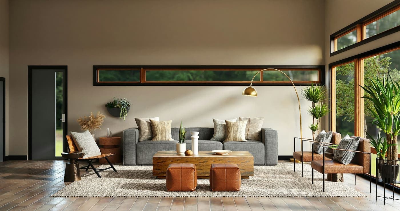 Renovated interior with coordinated furniture